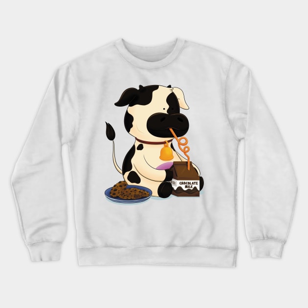 Choco Cow Crewneck Sweatshirt by Sketchbook ni Abi